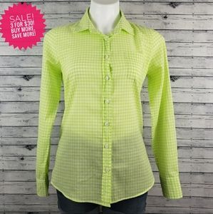 J.Crew Factory Lime Green Perfect Shirt Sz XS
